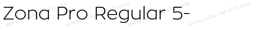 Zona Pro Regular 5字体转换